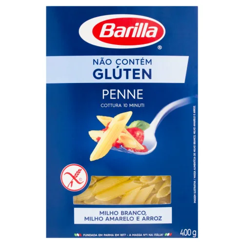 MAC BARILLA 400G S/GLUTEN PENNE RIGATI FD 8.0 - BARILLA