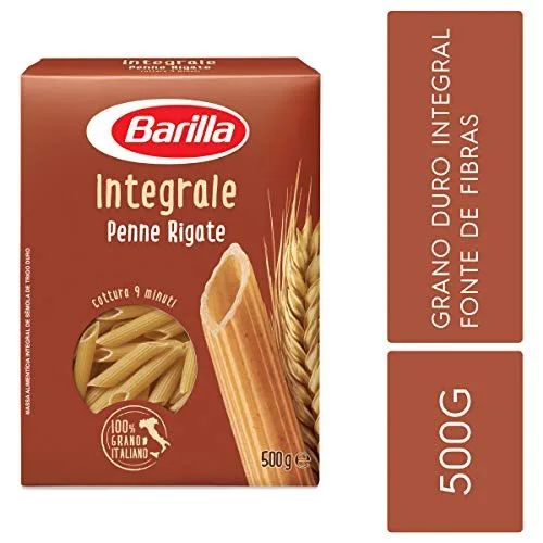 MACARRÃO DE SÊMOLA GRANO DURO INTEGRAL PENNE RIGATE BARILLA CAIXA 500G - BARILLA