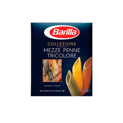 Massa De Sêmola Mezze Penne Tricolore Barilla 500g - BARILLA - Mercearia