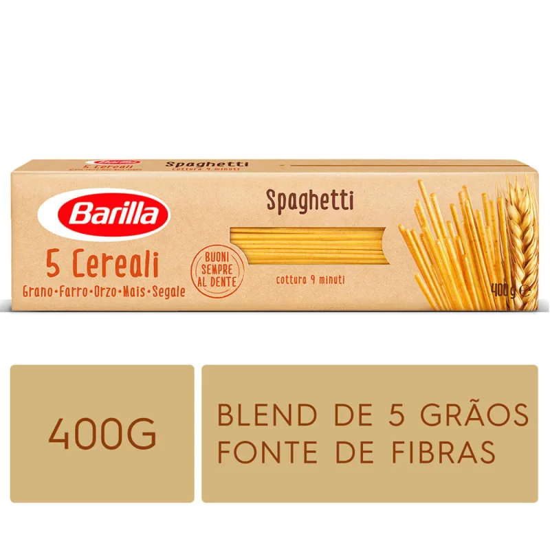 Macarrão Barilla Spaguetti 5Cereali Grano Duro 400g - Barilla