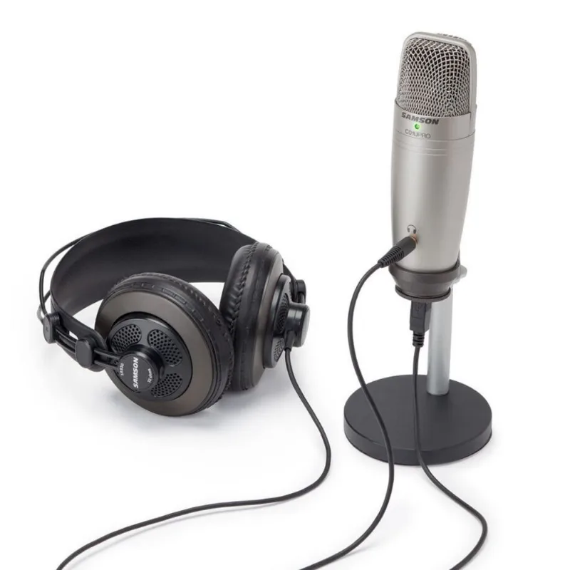 Kit Podcast Com Mic C01upro E Headphone Sr850 Prata/preto