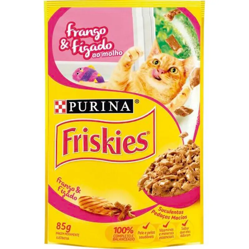 Alimento para Gatos Friskies Frango e Fígado 85g