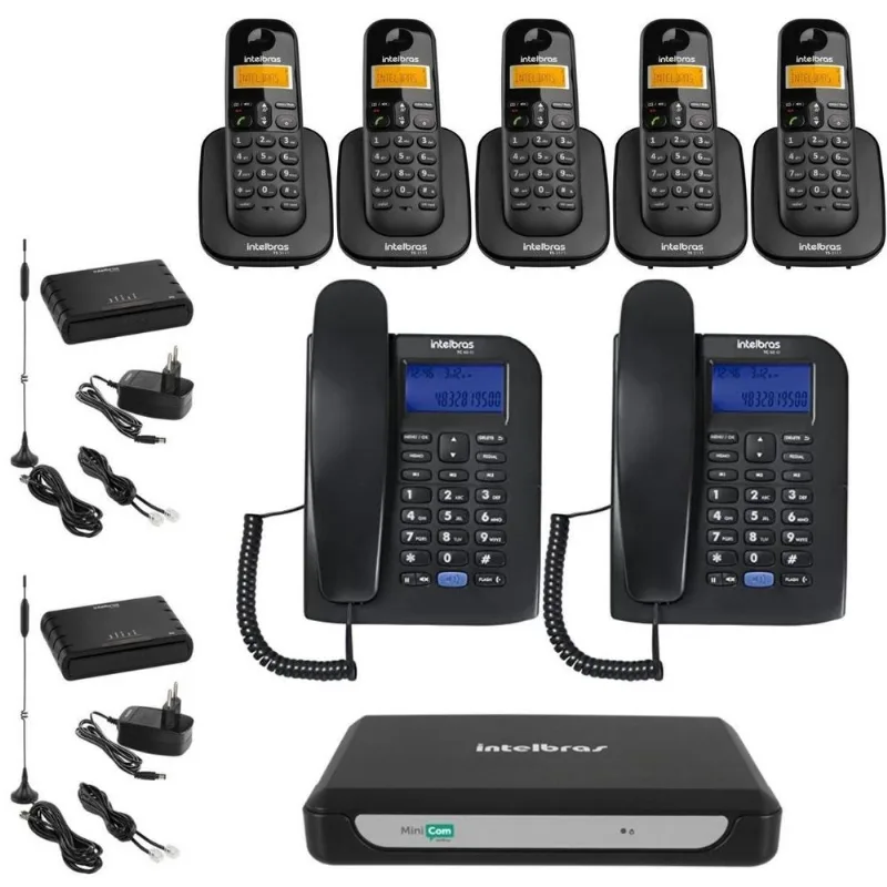 Combo Master Minicom Para Comunicação 2 Linhas Chip Gsm
