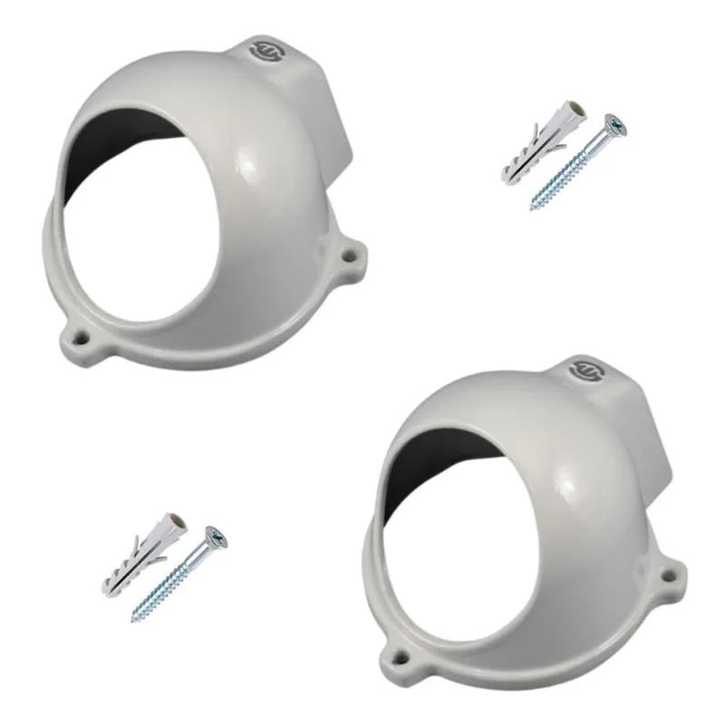 Kit 2 Protetor Branco Para Câmera Dome Com Acoplador Conexão