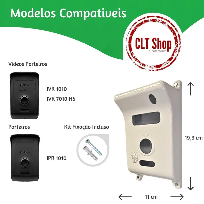 Case Proteção Para Interfone Ivr 1010 Intelbras Contra Roubo