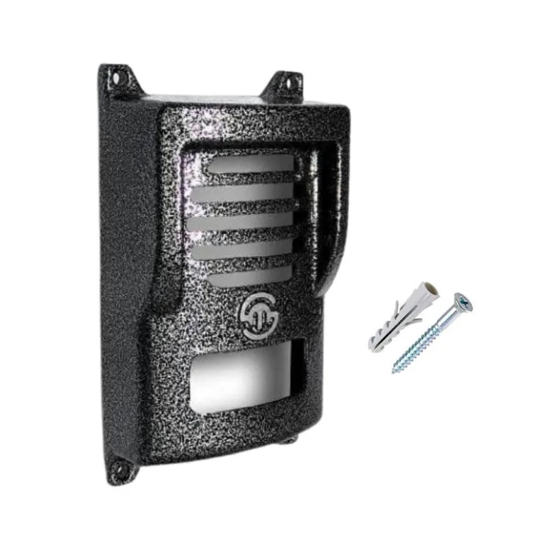Capa Moldura De Proteção Para Interfone F8 Hdl Cor Cinza