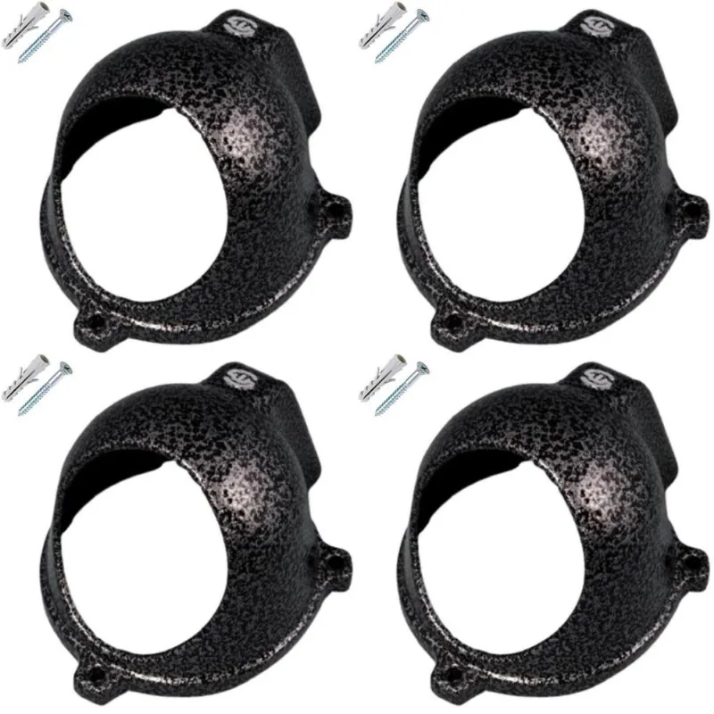 Kit Com 4 Case Grade De Proteção Para Câmera Dome Cor Cinza