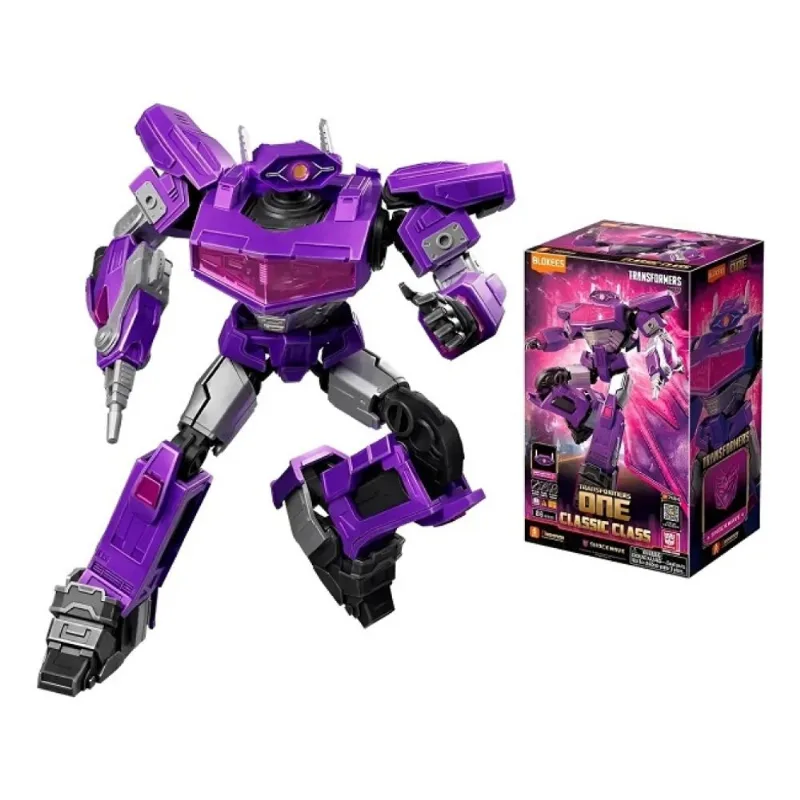 Blokees Model Kit Transformers One Class 18 Shockwave – C/ luz 13 Cm 20 articulações - 86 peças