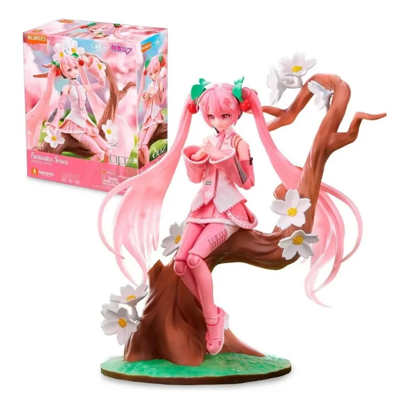 Blokees Hatsune Miku Fantastics Series Official Class 2 - Sakura Miku 15 Cm - 80 peças