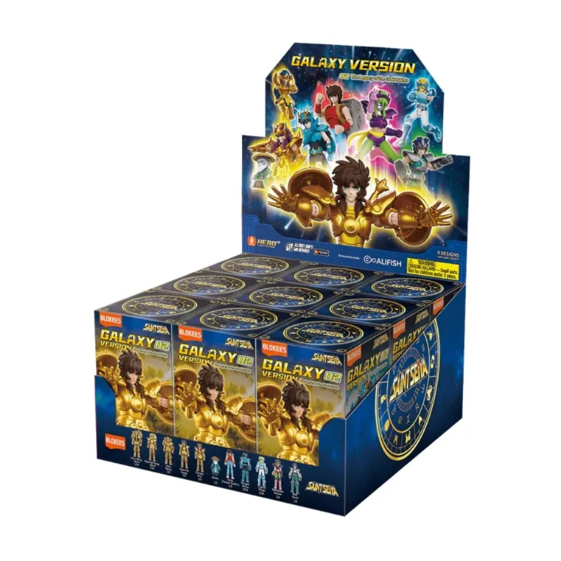 Display com 9 Blokees Saint Seiya GV 02 The Legacy of the Gold Saints