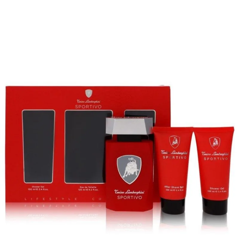 Perfume Masculino Tonino Lamborghini 125 ML Eau De Toilette Spray +100 ML Gel de Banho + 100 ML Loção Pós-Barba Balm