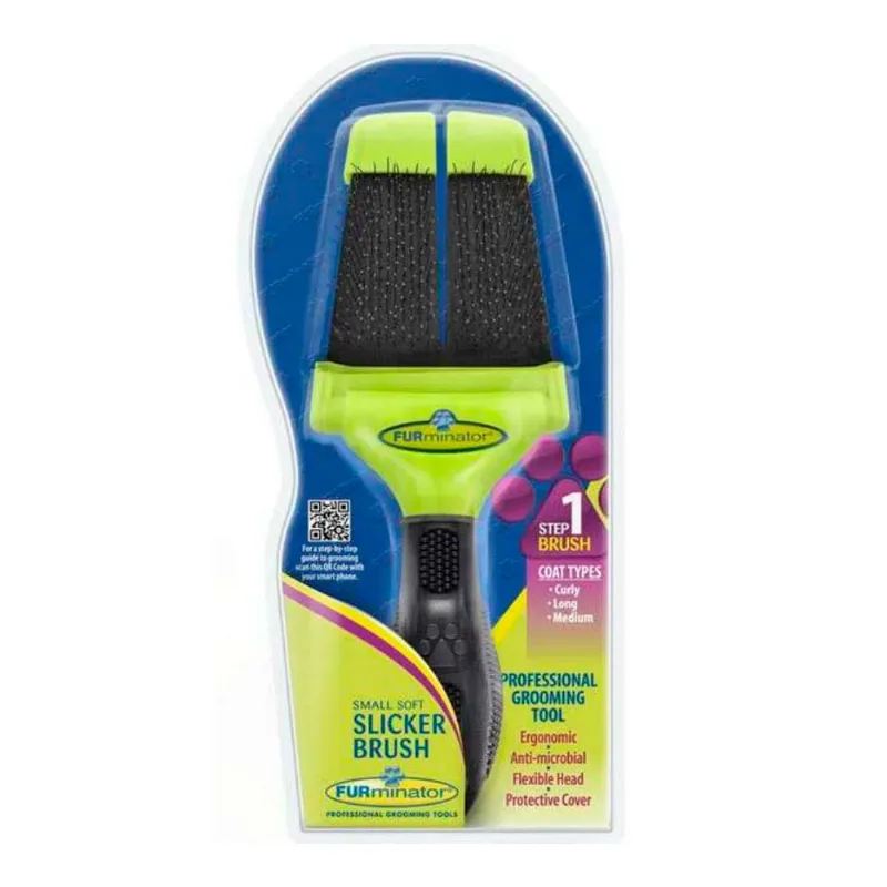Escova Furminator Dupla Macia Grooming Slicker Brush - Large (Grande)