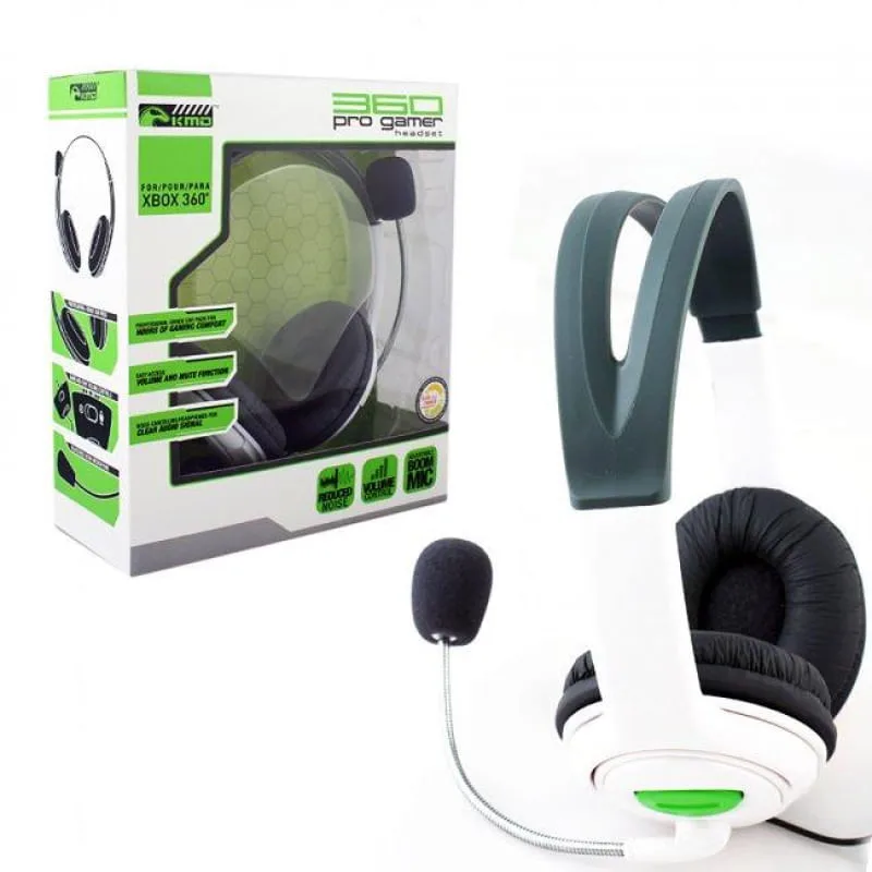 KMD 360 Pro Gamer Wired Headset (Branco com Fio) - XBOX-360 - Blue Waves Info - Tecnologia