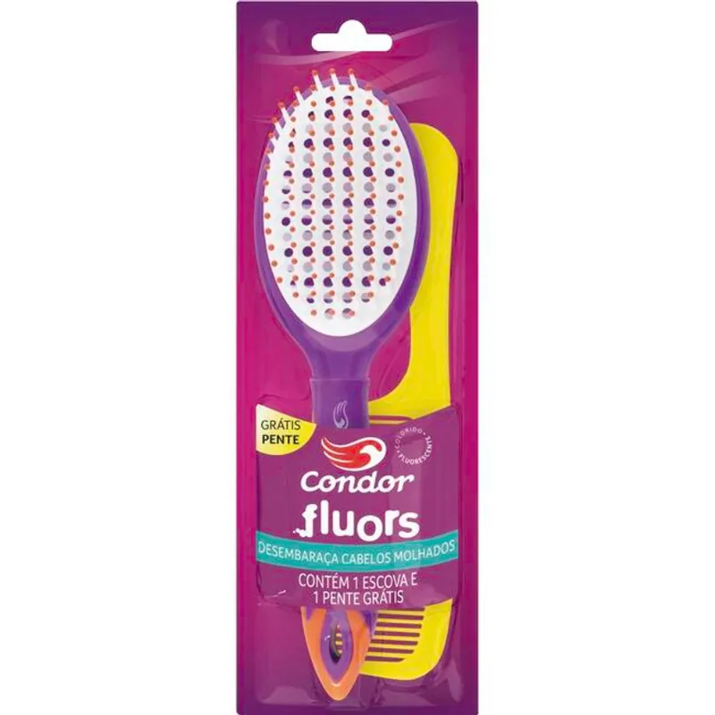Escova para Cabelo Condor Grátis Pente Ref.6802 un
