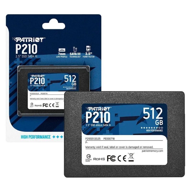 Hd Ssd 512gb - Patriot - Sata Iii P210 - P210s512g25