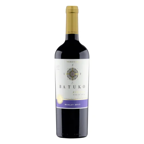 VINHO CHILENO TINTO MEIO SECO ELEGANT RESERVE BATUKO MERLOT VALLE DEL MAULE GARRAFA 750ML - BATUKO