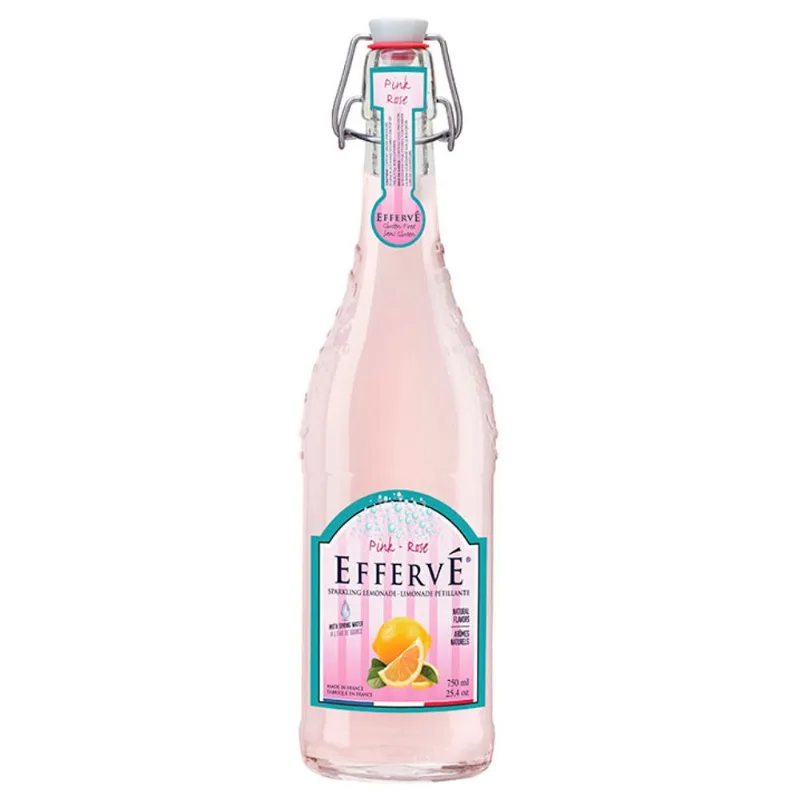 Água com Gás Saborizada de Limonada Rosa Effervé 750ml