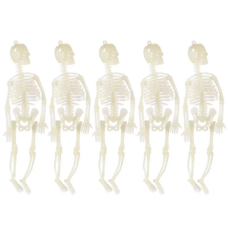 5pcs halloween layout props luminoso fantasma esqueleto halloween decoração