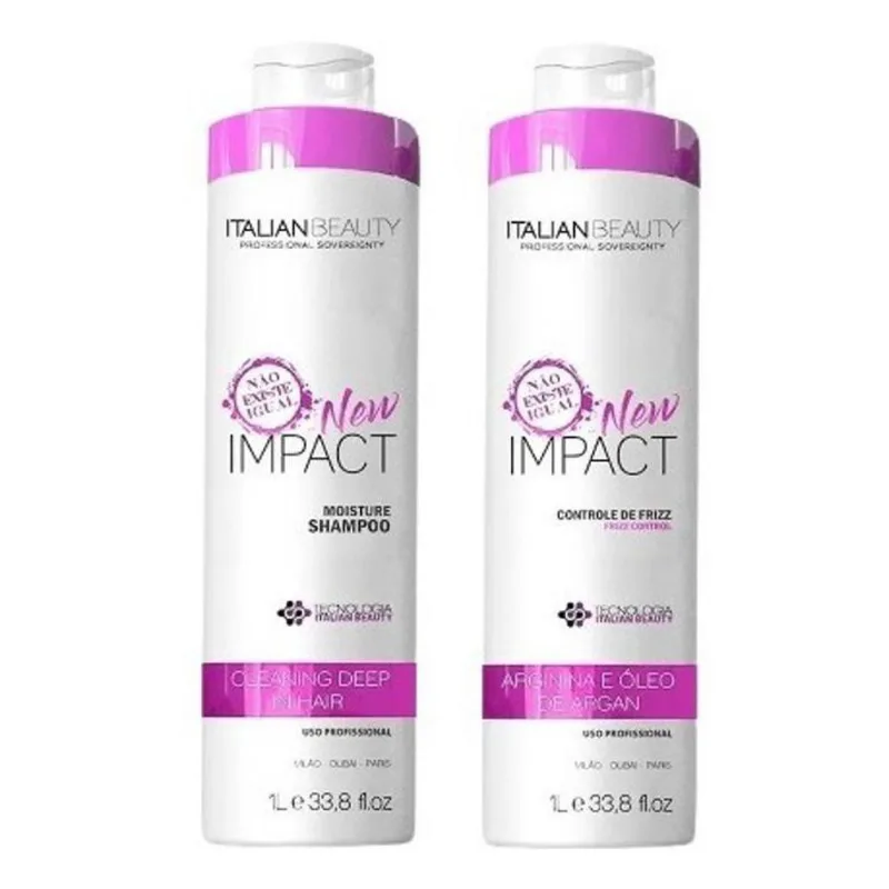 Kit Escova Italiana Progress Sem Formol Orgânica New Impact