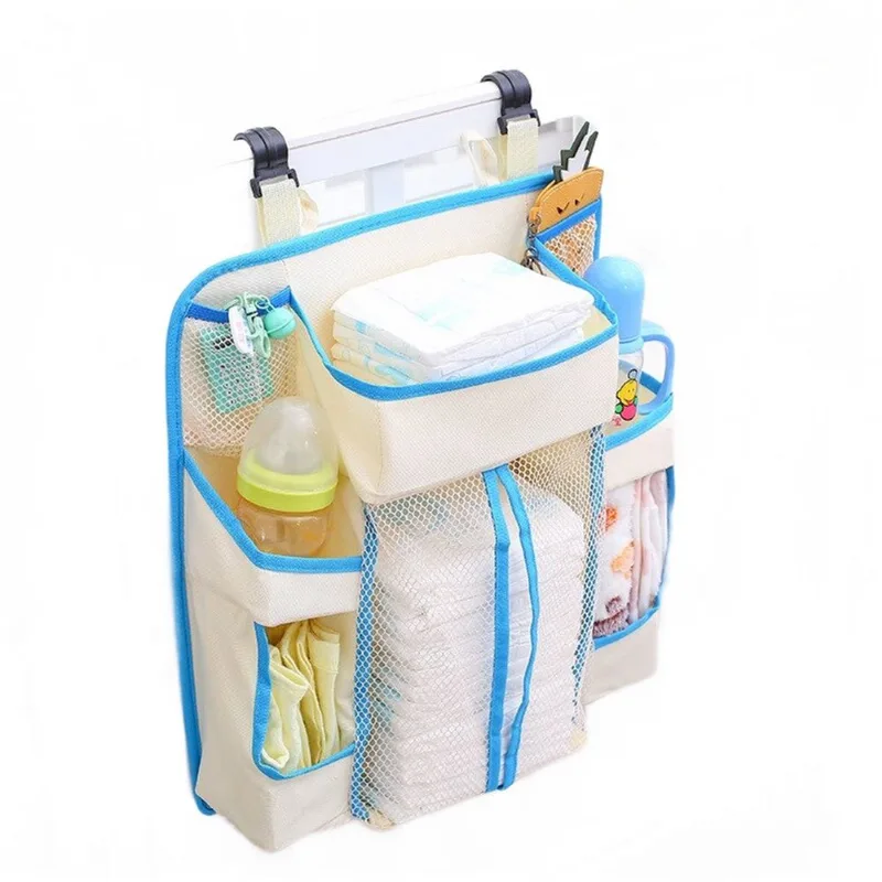 Organizador de armazenamento de cama recém-nascido para bebê Bolsa de armazenamento pendurada para berço