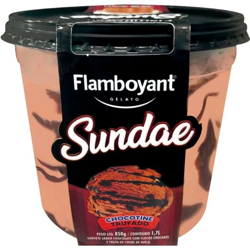 Sorvete Flamboyant Chocotine Trufado 1,7L