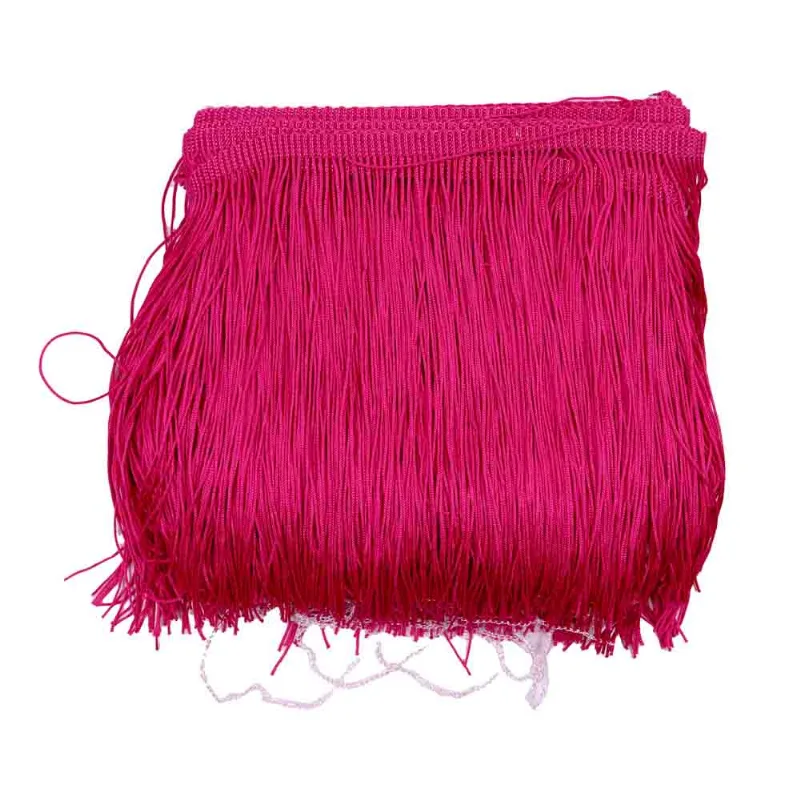 Franja de Fios 20CM em Poliester com 09 Metros Rosa Pink