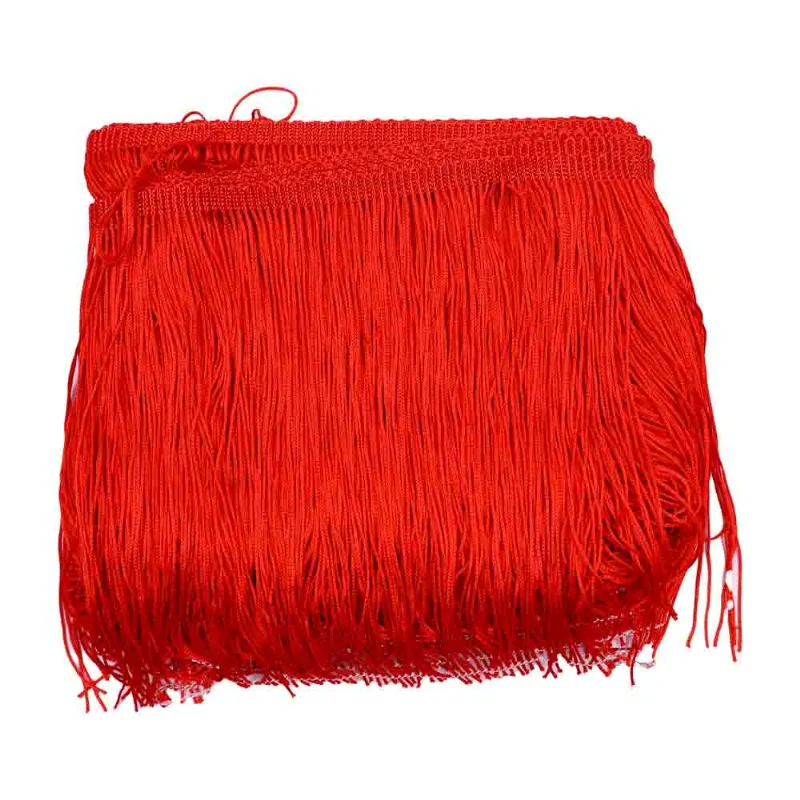 Franja de Fios 20CM em Poliester com 09 Metros 201 - Vermelho