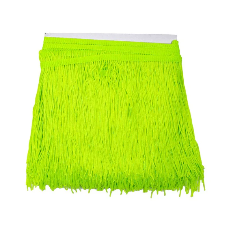 Franja de Fios 20CM em Poliester com 09 Metros Amarelo Neon 780