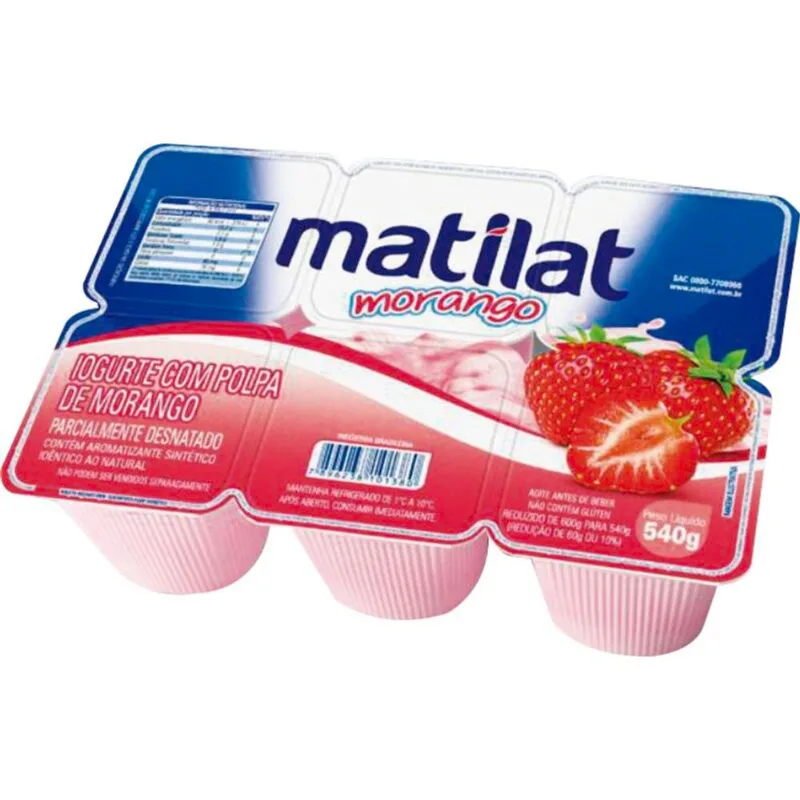 Bebida Láctea Matilat Morango 540g