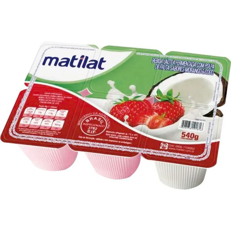 Bebida Láctea Matilat Morango e Coco 540g