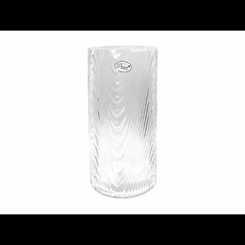 Vaso de Vidro 25Cm Md Tubo Ondulado Hasiera