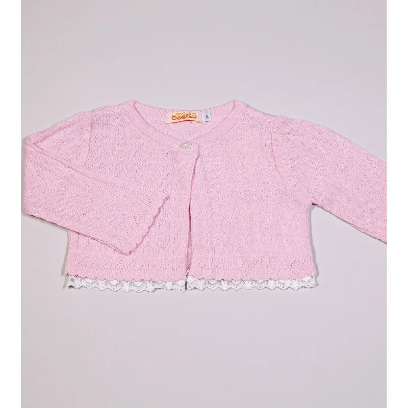 Casaquinho Bolero Delicado - 41762AB Rosa Rosa - P