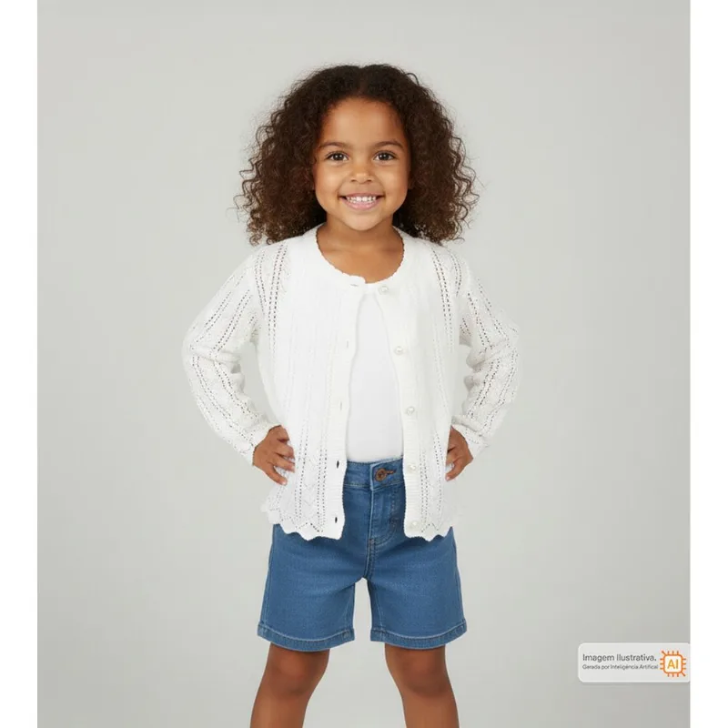 Casaco Corações Branco Noruega - 41811AB Branco - 1