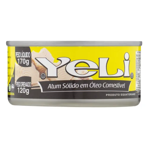 ATUM SÓLIDO EM ÓLEO YELI LATA 120G - YELI - Mercearia E Gastronomia