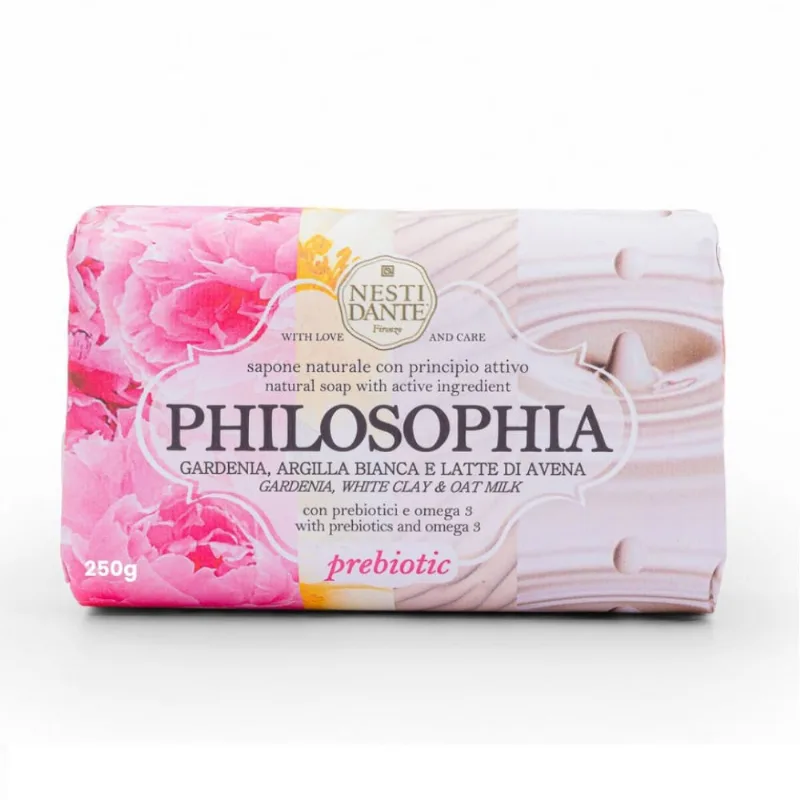 Sabonete em Barra Nesti Dante Philosophia Prebiotico Gardenia, Argilla Bianca e Latte di a Vena 250g