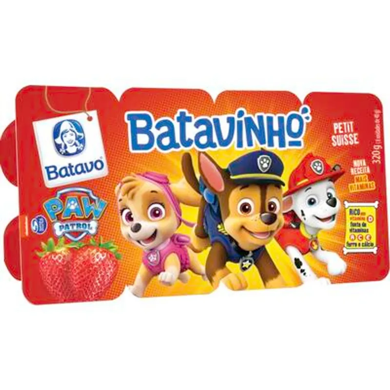 Petit Suisse Batavo Patrulha Canina Morango 320g