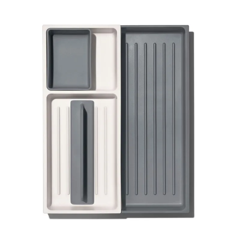 Organizador de Utensílios para Gaveta Expansível com 3 Compartimentos 6,3x32x41cm OXO