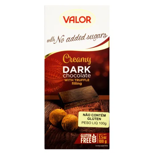 CHOCOLATE ESPAN VALOR S/AÇÚCAR RECHEADO C/CREME TRUF - VALOR