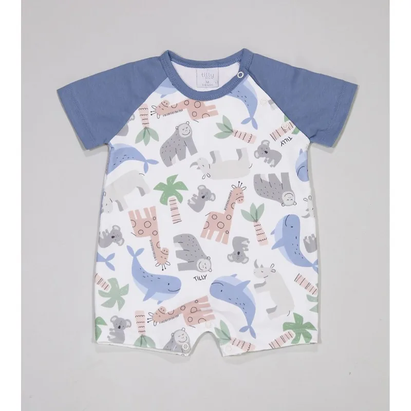 Macaquinho Zoo - 251372 De 3 a 12 meses Azul - M