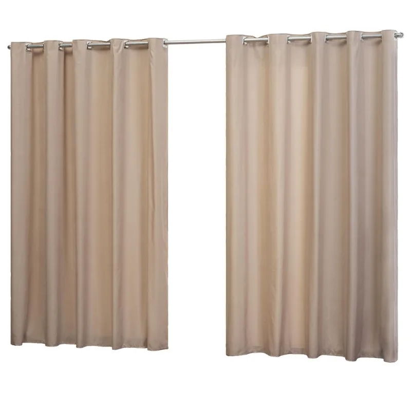 Cortina Roma 2,00 X 2,30 Para Varão Simples - Bege