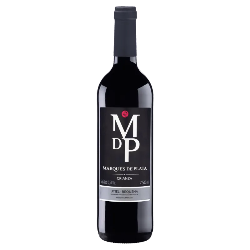 Vinho Espanhol Tinto Seco Crianza Marques de Plata Utiel-Requena Garrafa 750ml