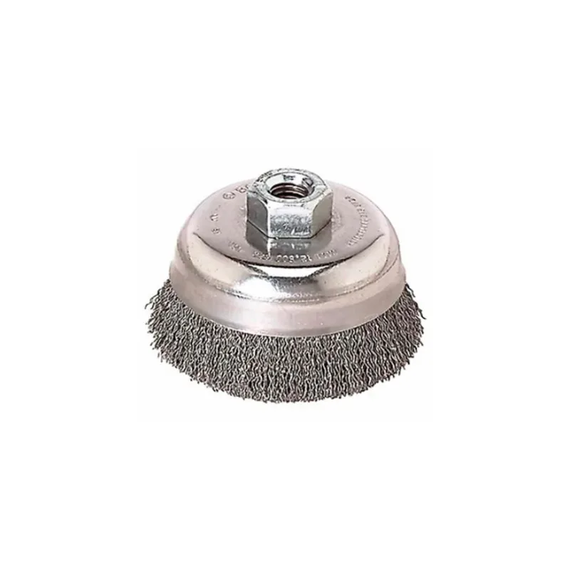 Escova Tipo Copo Jaz 60mm Aço Latonado Ondulado