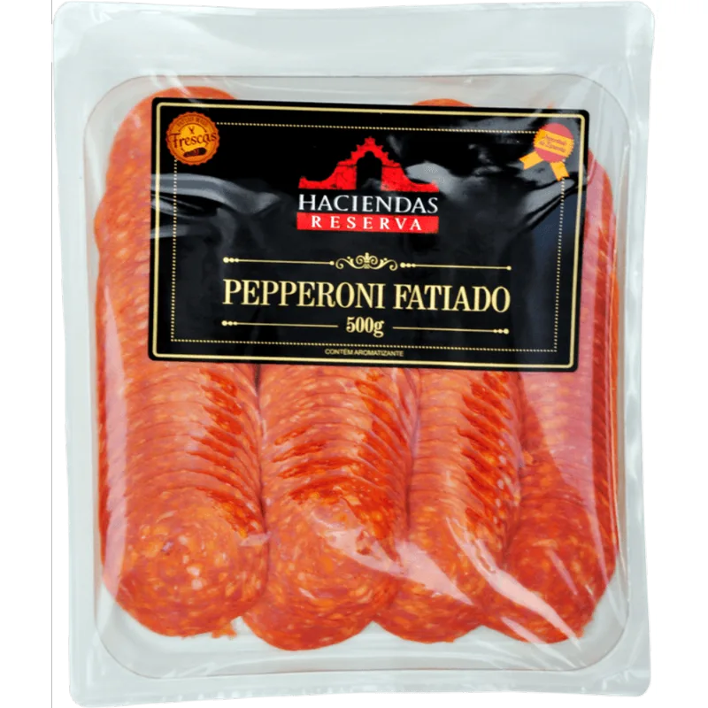 Salame Fatiado Importado Fatias Extra Finas Haciendas Reserva Pacote 500g