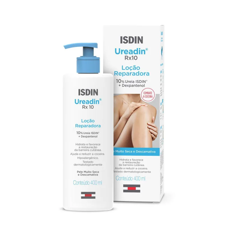 Loção Corporal ISDIN Ureadin Rx 10 Hidratante 10% Ureia Pele Muito Seca 400ml - Ureadin - Dermo E Beleza
