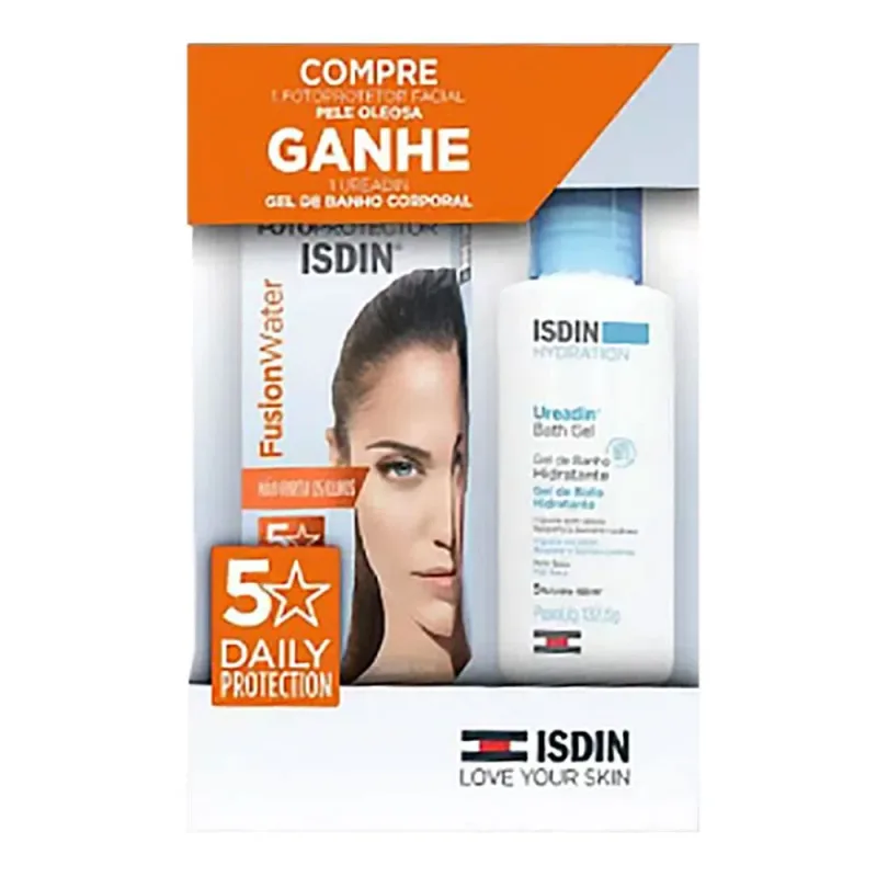 Kit Fotoprotetor Isdin Fusion Water 50ml + Fotoprotetor Gel Creme FPS30 192g - Isdin - Dermocosméticos