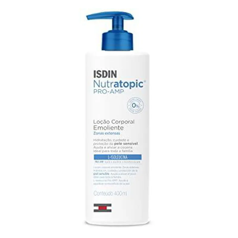 Loção Corporal para Pele Sensível Isdin Nutratopic Pro-AMP 400ml - Isdin - Dermocosméticos