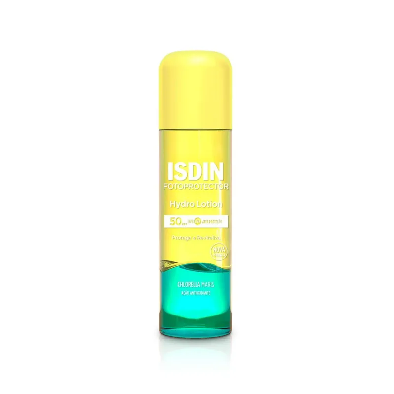 Protetor Solar ISDIN Hydrolotion FPS50+ Bifásico 200ml - Isdin - Dermo E Beleza