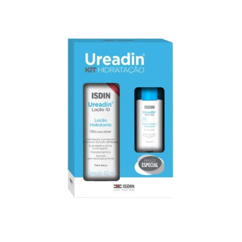 Kit Gel de Banho ISDIN Ureadin Hidratação 100ml 1 Unidade + Loção Corporal ISDIN Ureadin Hidratação 400ml 1 Unidade - Isdin - Higiene Pessoal