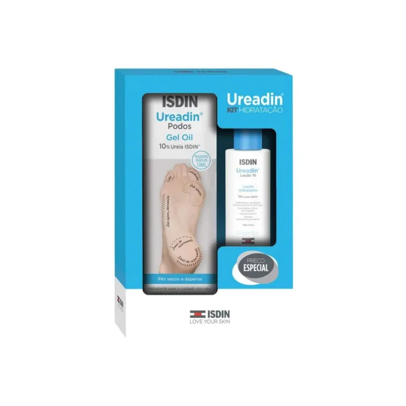 Kit Isdin Ureadin Podos Gel Hidratante Para Os Pés 80,25g + Loção Corporal 100ml - Isdin - Dermo E Beleza
