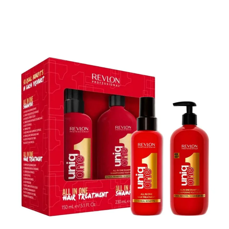 Kit Revlon Uniq One - Leave-in 150ml + Shampoo 230ml NULO